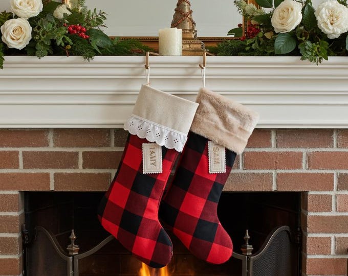 Featured listing image: Buffalo Plaid Christmas Stockings