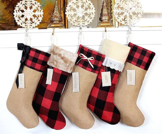 Buffalo Plaid Christmas Stockings