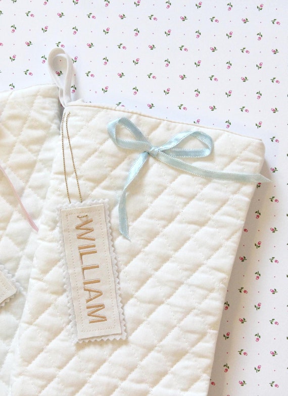 Quilted Christmas Stockings for Baby Boys