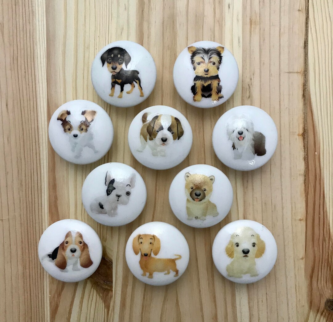 SET OF SIX 1.5dog Knobscabinet Knobsdrawer - Etsy