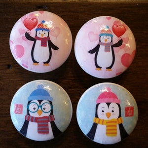 1,5 pouce, pingouin, boutons d’armoire, tiroir tire, pépinière, genre neutre, oiseaux, animaux de pépinière, coloré