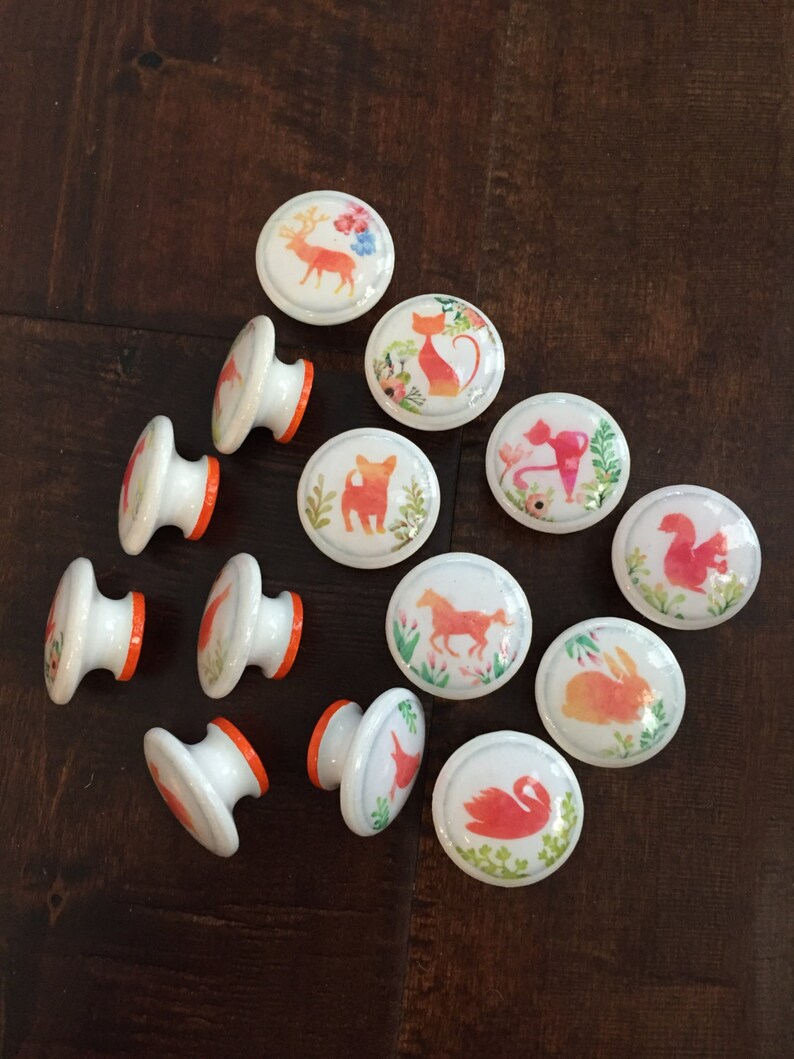 CONJUNTO DE SEIS 15 pulgadas perillas de gabinete tirantes | Etsy