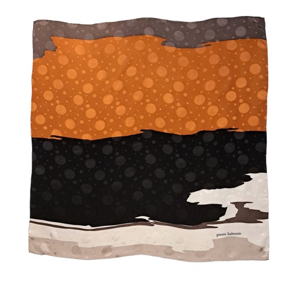 Foulard Vintage Pierre Balmain En Soie 100% - Motif Cheval, édition Limitée, Fait Main En France