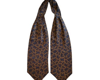 Mustard Ascot tie in pure silk