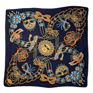 Mila Schon vintage scarf &quot;Carnival&quot;
