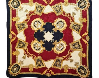 Vintage silk scarf "crowns"