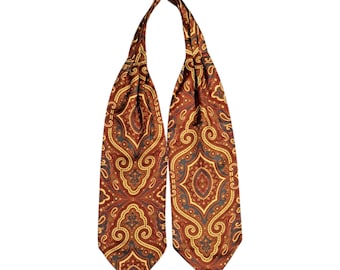 Pure silk ascot tie