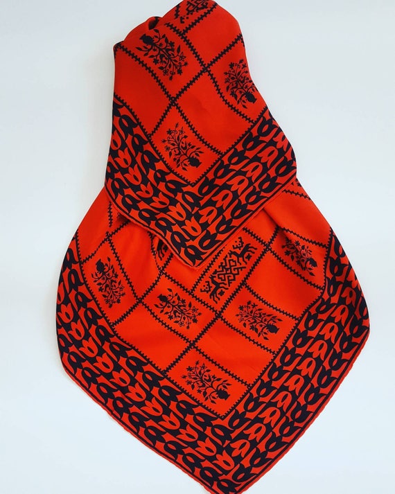 Pure silk red scarf