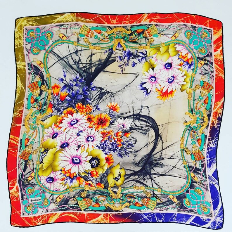 Avandia Mixed Silk Scarf - Etsy