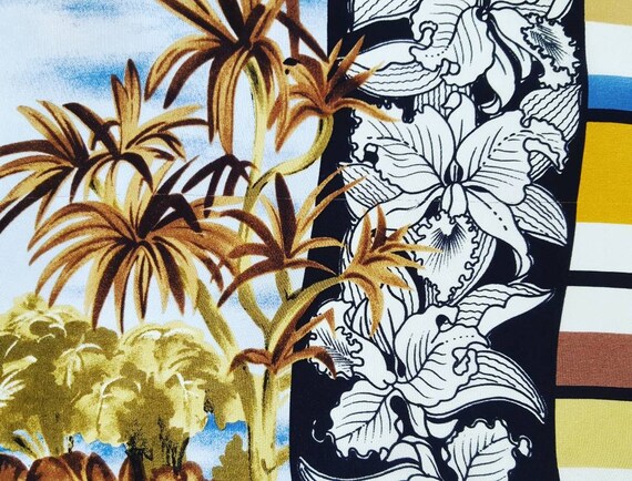 Foulard Vintage Loredano En Soie 100% - Fait Main En Italie - Motif Géométrique Multicolore