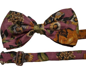 Vintage pure silk bow tie