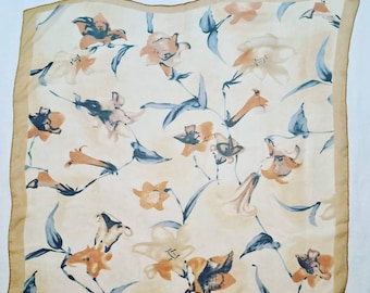 Vintage silk crepe scarf