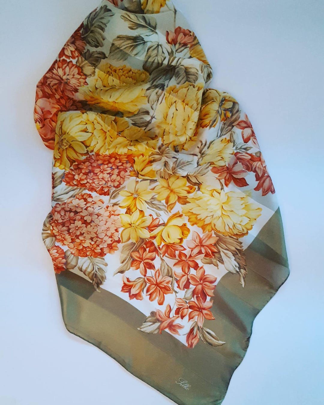 最大12%OFFクーポン Vintage Stole in Pure Silk - Etsy 小物