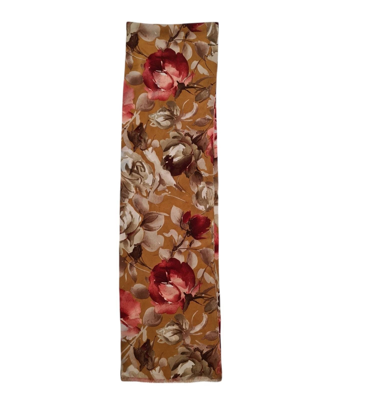Vintage Silk Stole Floral Pattern - Etsy