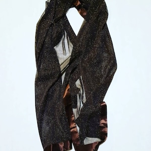 vintage lurex silk stole