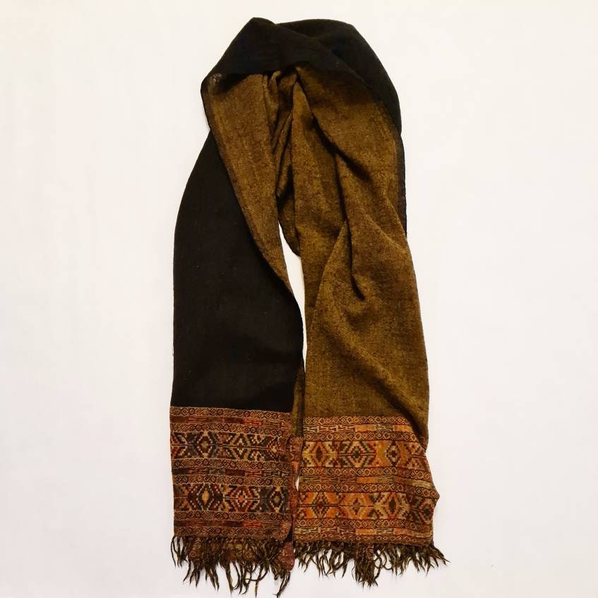 Estola de doble cara en lana pura - España