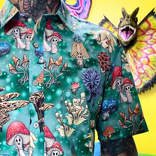 Dinosaur Button up Shirtdinosaur Button Shirtpaleontology Etsy