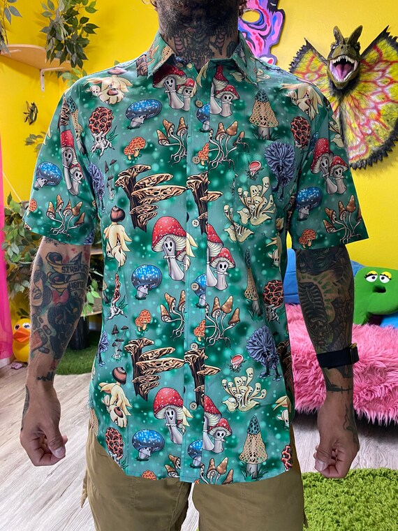 Mushroom Button Up - Etsy Australia