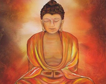 Che meditating Buddha spirituale stampa d'arte, Yoga, arte della parete, Oggettistica per la casa