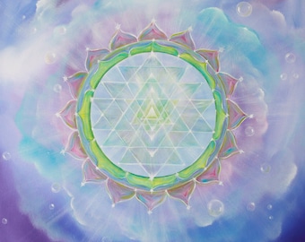 Abbondanza Sri Yantra Art Print, Arte Spirituale, Meditazione, Wall Art, Spiritualità, Yoga