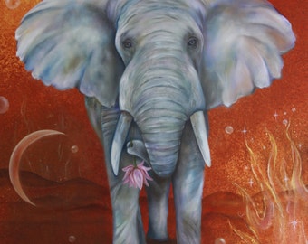 Potenza - Royal White Elephant Art Print