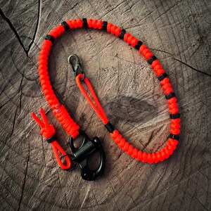 Cadena para billetera hexagonal de 12 colores naranja neón