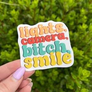 Sticker | Lights Camera | Water Resistant Lyric Sticker