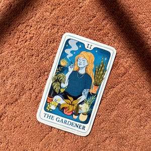 Sticker | The Gardener Tarot Card | Water Resistant Sticker