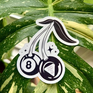 Sticker | Magic 8 Ball Cherries | Water Resistant Sticker