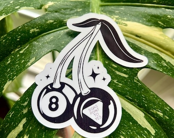 Sticker | Magic 8 Ball Cherries | Water Resistant Sticker