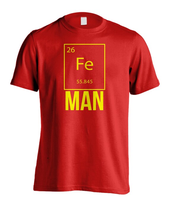 Funny Iron Man Periodic Table Science Chemistry T-Shirt Funny Iron Man Periodic Table Science Chemistry T-Shirt