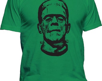 Adult Frankenstein T-Shirt Classic Horror Movie Scary Monster Halloween Tee Shirt