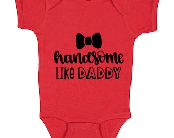 Baby Boy Clothes Handsome Like Daddy Onesie Baby Bodysuit