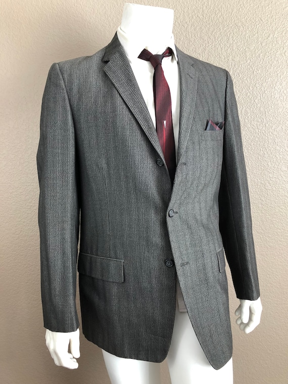 1950s Grey Sharkskin Suit Sportcoat, complete suit