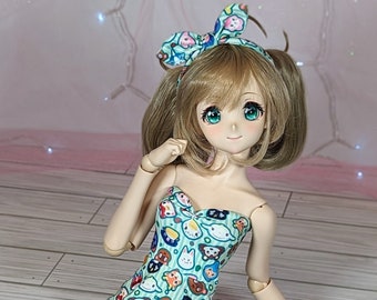 Green AC Sweetheart Top and Headband SET for Smart Doll, Dollfie Dream and other 1/3 scale BJDs