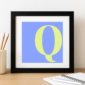 Printable Wall Art | Letter Q | Nursery Decor