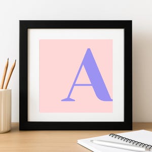 Printable Wall Art | Letter A | Nursery Decor