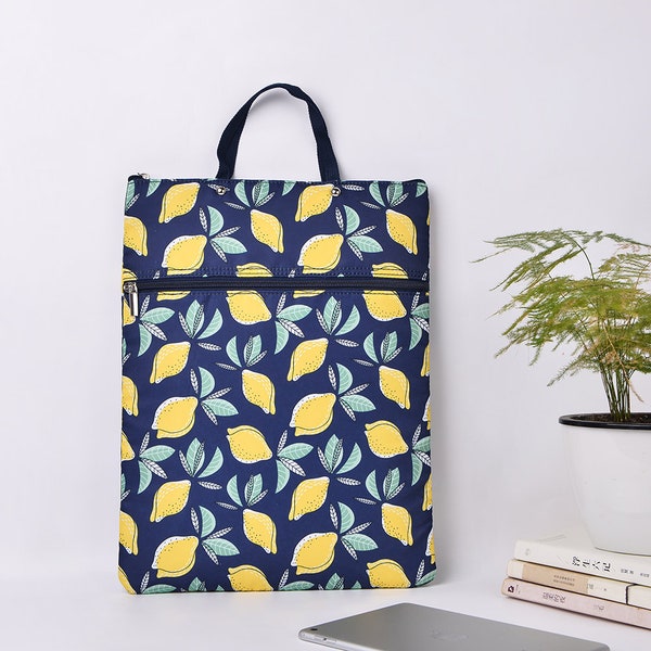 Laptop-Hülle 13 Zoll, Macbook Air 13 Zoll Fall, Laptop-Tasche 13-14 Zoll für Frauen, Macbook Pro Sleeve mit Griff, Zitrone