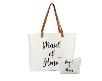 Maid of Honor Gifts, Maid of Honor Tote Bag, Bridesmaid Gift, Wedding Gift, Bridal Shower Gift, Bachelorette Party Gifts