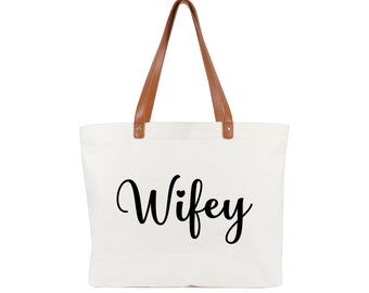 Wifey Bag,Wedding gift bag, Bride to be gifts for her, Bridal shower gift, Honeymoon gifts, Bachelorette party gifts for bride