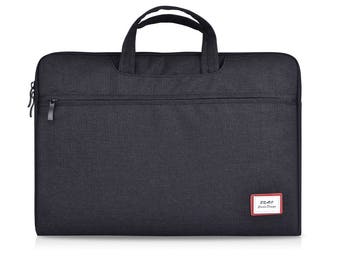 Sac pour ordinateur portable 13 pouces, pochette pour ordinateur portable 15,6 ", cartable pour homme, mallette pour ordinateur portable 13 pouces, porte-documents, sac Macbook Pro étanche, noir, L59