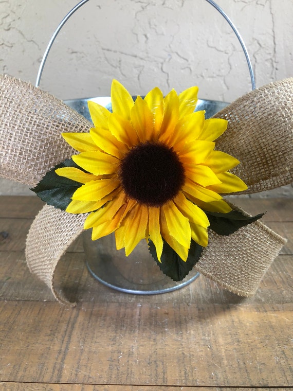 sunflower flower girl basket