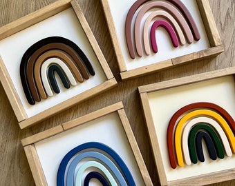 Enseigne arc-en-ciel// Décoration d'enseigne en bois// Enseigne de ferme/// Décoration d'intérieur de ferme