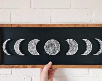 3D Moon Phases Sign // Home Decor // Farmhouse Sign // Farmhouse Home Decor