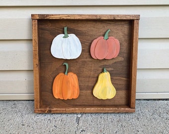 3D Pumpkins Sign // Fall Decor // Farmhouse Sign // Farmhouse Home Decor