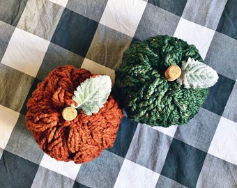 Knit Pumpkin // Fall Decor // Farmhouse Fall Decor // Autumn Decor