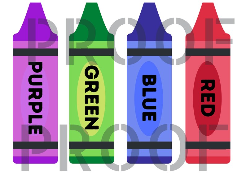 Color Flash Cards Crayon Color Flash Cards Printable Color Etsy