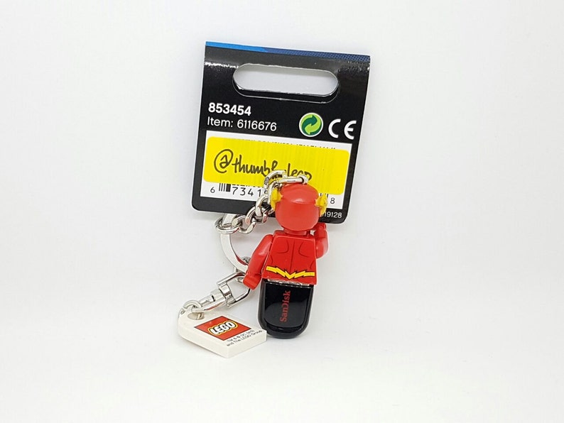 the flash lego keychain