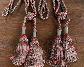 Vintage Old New Stock German BRIMAR Tassel Drapery Tiebacks, Tassel Tiebacks, Holdback, Drapery Window Treatment Accessories Home Decor