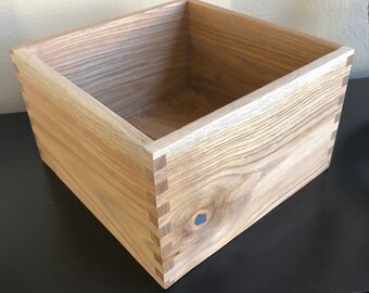Custom Made Solid Oak Wood Box,